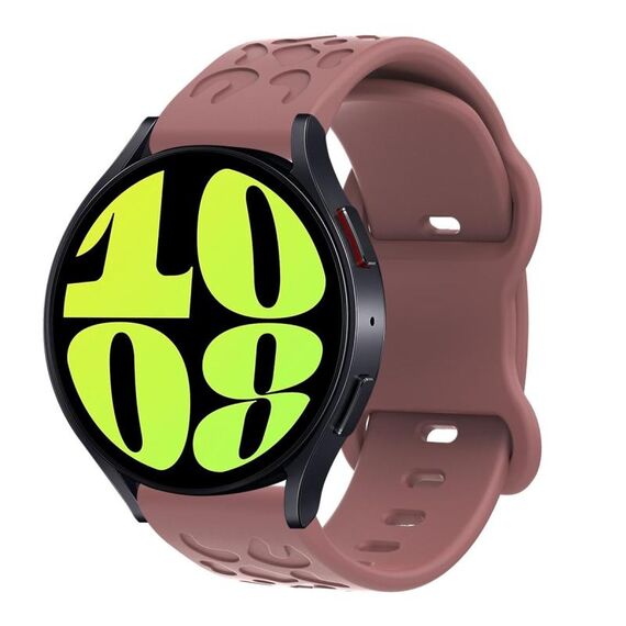 Cinturino per orologio in silicone con fibbia a farfalla e stampa leopardata Kalebol da 18 mm (viola foschia)