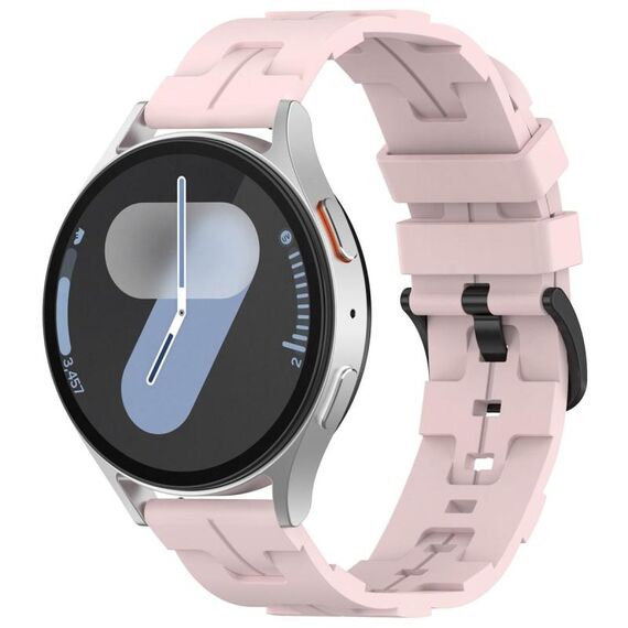 Cinturino per orologio in silicone con fibbia nera tinta unita Kalebol da 22 mm (rosa)