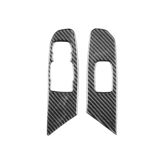 Per Chevrolet Corvette C8 2 pezzi/set adesivo decorativo per pulsante di sollevamento con guida a sinistra (nero)