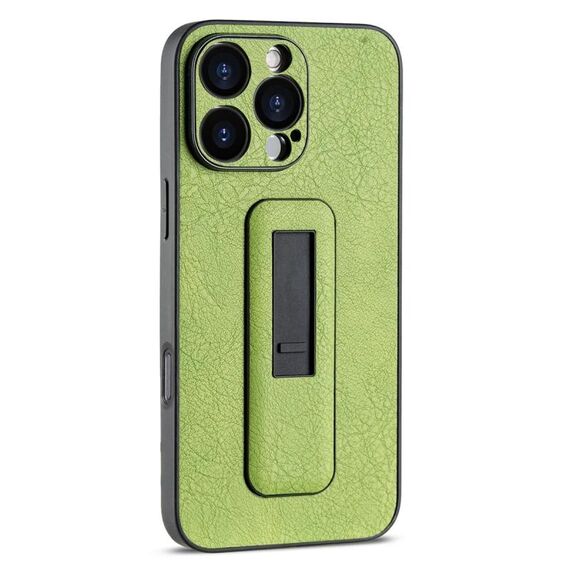 Per iPhone 16 Pro Max Custodia antiurto con supporto push-pull in pelle PU (verde)