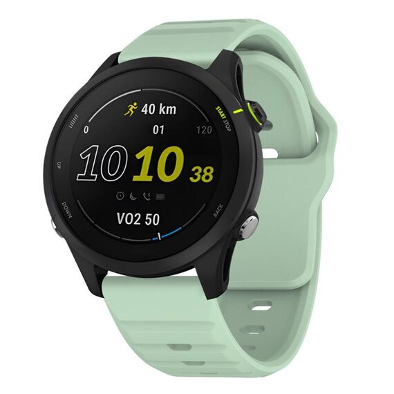 Cinturino per orologio in silicone con fibbia borchiata e motivo a onde Kalebol da 20 mm (verde acqua)