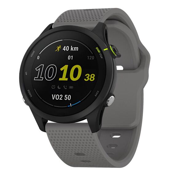 Cinturino per orologio in silicone con fibbia borchiata Kalebol Dot da 20 mm (grigio)