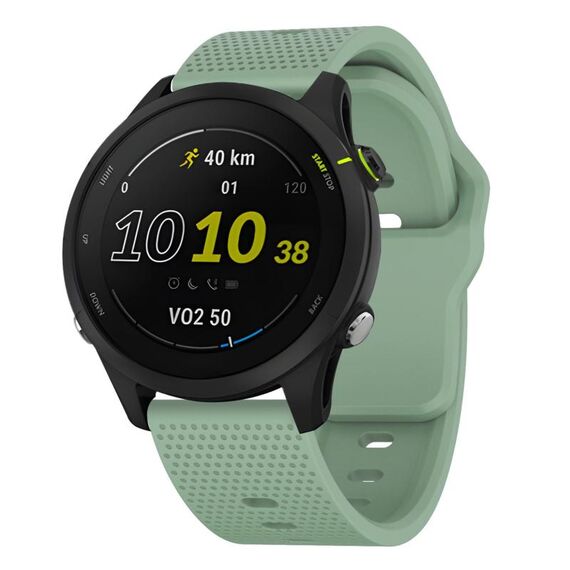 Cinturino per orologio in silicone con fibbia borchiata Kalebol Dot da 20 mm (verde acqua)