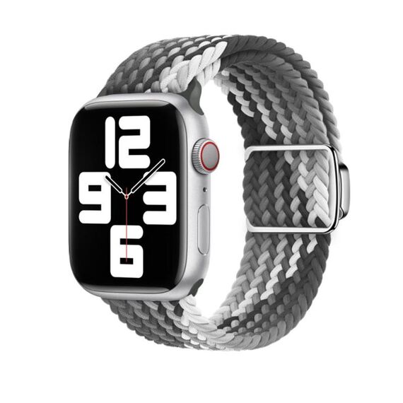 Per Apple Watch 46mm / 49mm / 45mm / 44mm Kalebol Nylon Loop Cinturino con fibbia magnetica (cioccolato fondente)