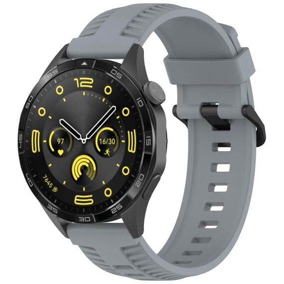Cinturino per orologio in silicone con fibbia nera Kalebol da 20 mm (grigio)