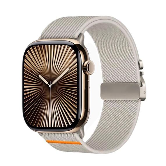 Per Apple Watch 42mm / 41mm / 40mm / 38mm Kalebol Parachute Buckle Cinturino elastico in nylon per orologio (Starlight)