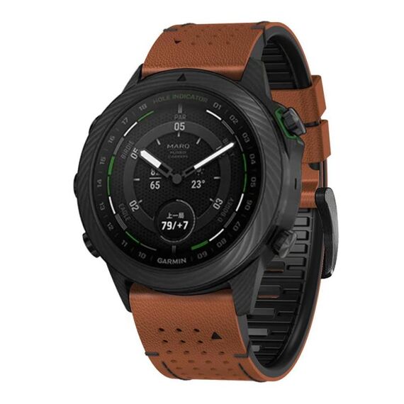 Per Garmin Fenix ​​7 22mm Kalebol Dot Hole Cinturino in silicone con sgancio rapido (marrone nero)
