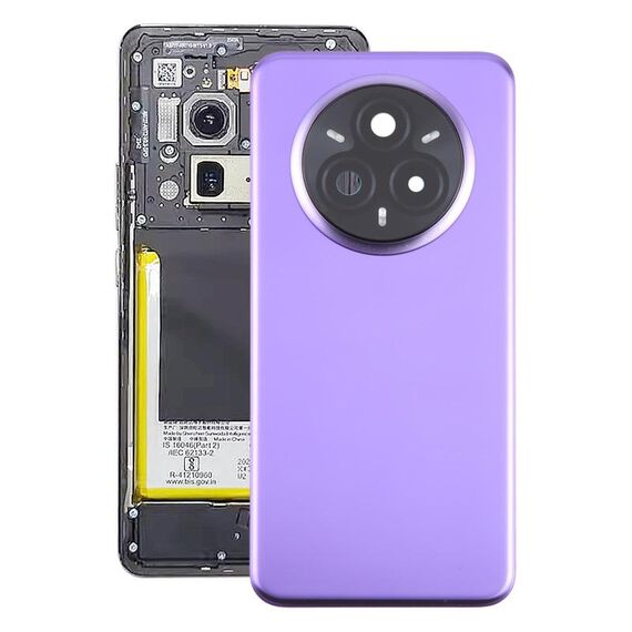 Per Realme 14 Pro+ Cover posteriore batteria originale con copriobiettivo fotocamera (viola)
