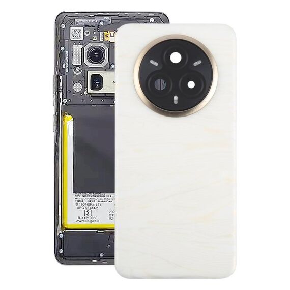 Per Realme 14 Pro+ Cover posteriore batteria originale con copriobiettivo fotocamera (bianco)
