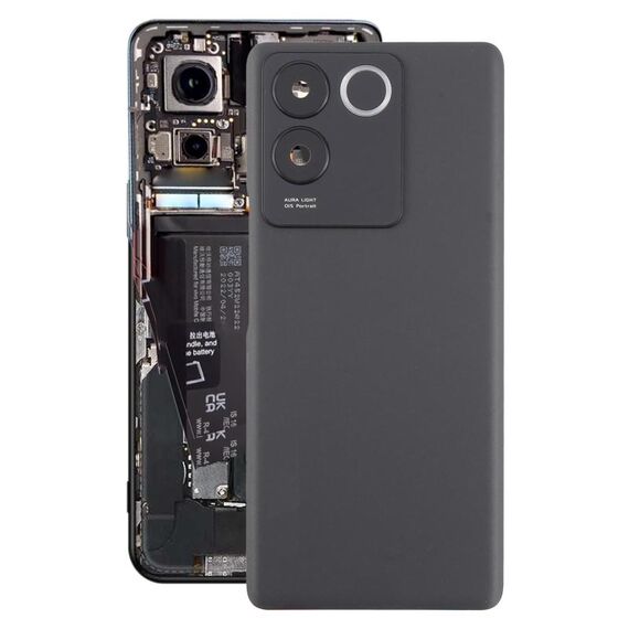 Per vivo T2 Pro Cover posteriore della batteria con copriobiettivo della fotocamera (nero)