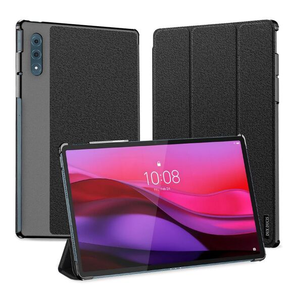 Per Lenovo Yoga Tab Plus DUX DUCIS Domo Series Custodia magnetica in pelle per tablet (nero)