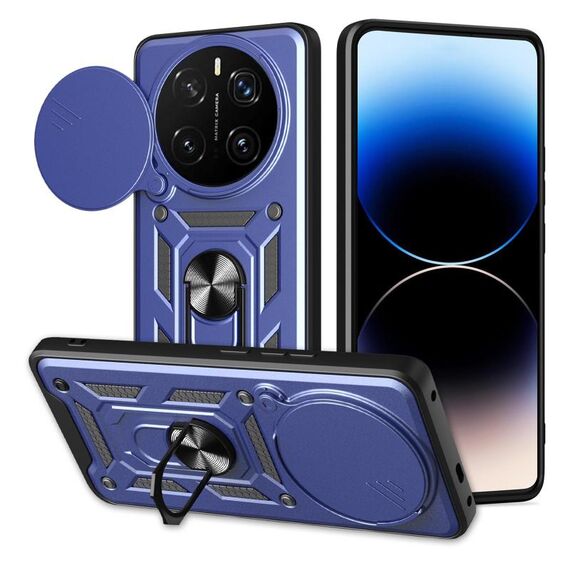 Per Honor Magic7 Pro Custodia per fotocamera scorrevole TPU+PC Custodia per telefono (blu)