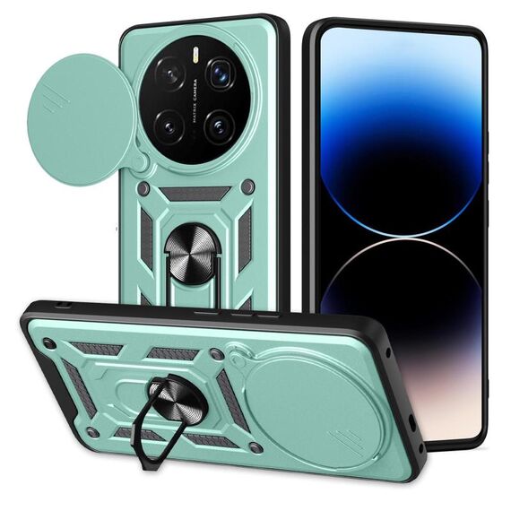 Per Honor Magic7 Pro Custodia per fotocamera scorrevole TPU+PC Custodia per telefono (verde)