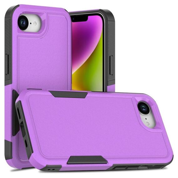 Per iPhone 16e 2 in 1 PC + Custodia per telefono in TPU (viola)