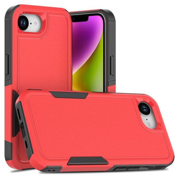 Per iPhone 16e 2 in 1 PC + Custodia per telefono in TPU (rosso)