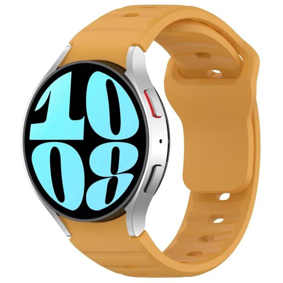 Per Samsung Galaxy Watch7 / 6 / 5 Kalebol Reverse Buckle Wave Pattern Silicone Strap (giallo)