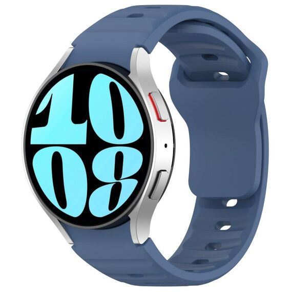 Per Samsung Galaxy Watch7 / 6 / 5 Kalebol Reverse Buckle Wave Pattern Silicone Strap (Blu scuro)