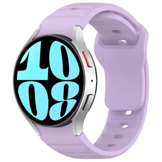 Per Samsung Galaxy Watch7 / 6 / 5 Kalebol Reverse Buckle Wave Pattern Cinturino in silicone (viola)