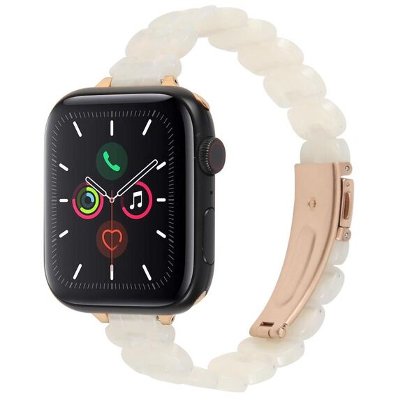 Per Apple Watch 46mm / 49mm / 45mm / 44mm Cinturino in resina ovale (beige bianco)