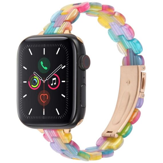 Per Apple Watch 46mm / 49mm / 45mm / 44mm Cinturino ovale in resina (arcobaleno)
