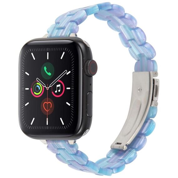 Per Apple Watch 46mm / 49mm / 45mm / 44mm Cinturino ovale in resina (blu fantasma)