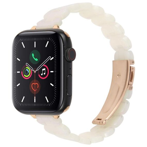 Per Apple Watch 42mm / 41mm / 40mm / 38mm Cinturino ovale in resina (bianco sfumato)