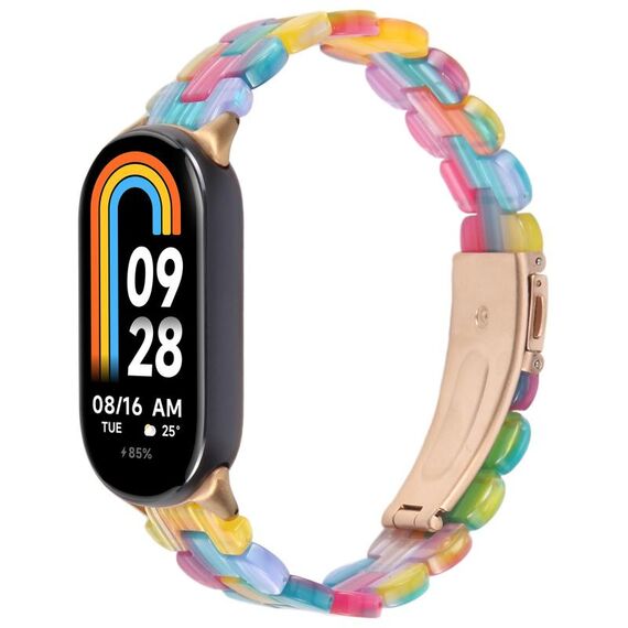 Per Xiaomi Smart Band 9/8 Cinturino in resina ovale (arcobaleno)