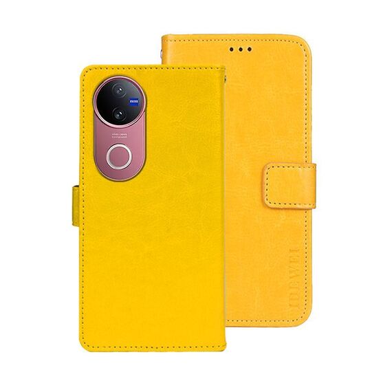 Per vivo V50 5G Global idewei Crazy Horse Texture Custodia in pelle per telefono (giallo)