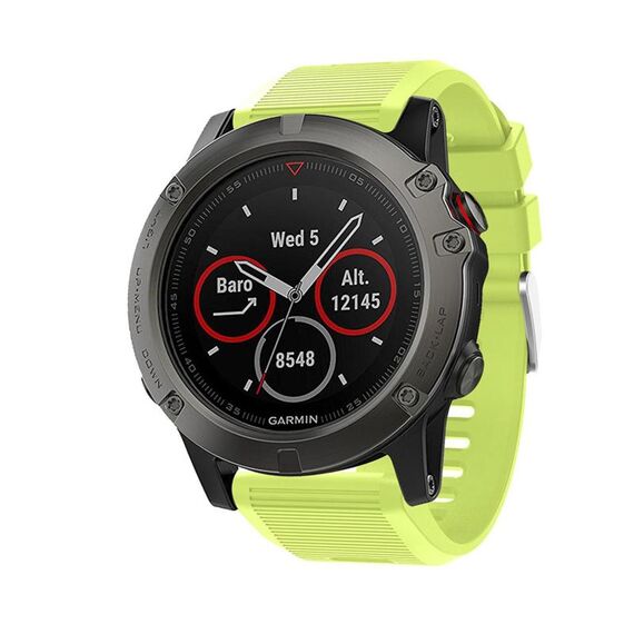 Per Garmin QuickFit Kalebol 26mm cinturino in silicone con trama a rombo (verde erba)
