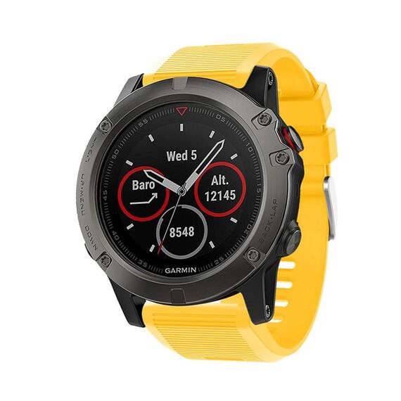 Per Garmin QuickFit Kalebol 26mm cinturino in silicone con trama a rombo (giallo)