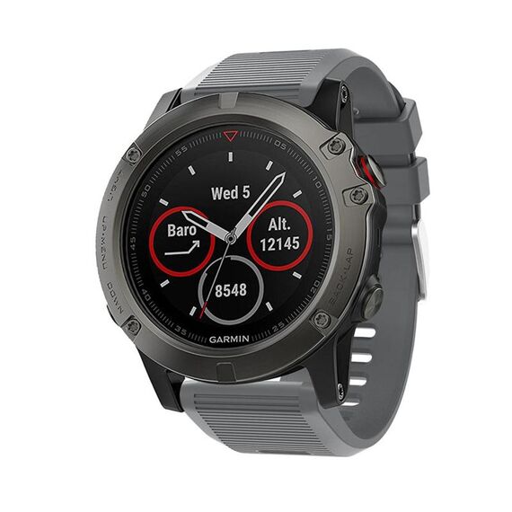 Per Garmin QuickFit Kalebol 26mm cinturino in silicone con trama a rombo (grigio)