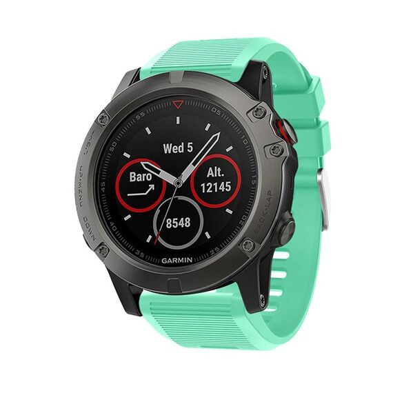 Per Garmin QuickFit Kalebol 26mm cinturino in silicone con trama a rombo (verde acqua)