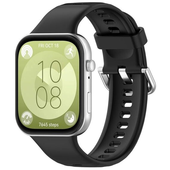 Per Huawei Watch Fit3 Kalebol Cinturino in silicone morbido (nero)