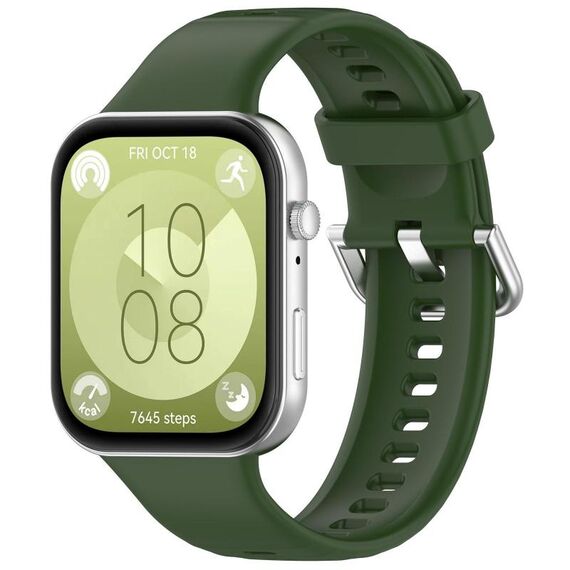 Per Huawei Watch Fit3 Kalebol Cinturino in silicone morbido (verde militare)