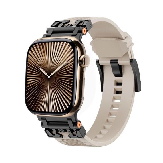 Per Apple Watch 42mm / 41mm / 40mm / 38mm Kalebol Armor TPU Watch Band (Black Starlight)