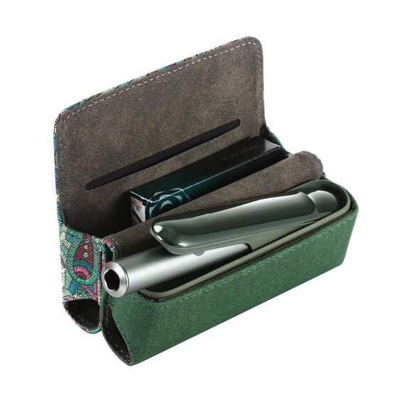 Per IQOS ILUMA / ILUMA i / 3 DUO Sigaretta Elettronica Sacchetto Assorbimento Magnetico Quadrato Anacardio Fiore (Verde)