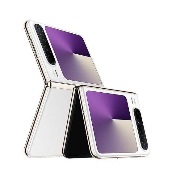 HUAWEI Pura X, 12 GB + 256 GB, identificazione dell'impronta digitale laterale, 6,3 pollici + 3,5 pollici HarmonyOS 5.0.1 Octa Core, NFC, OTG, non supporta Google Play (bianco)
