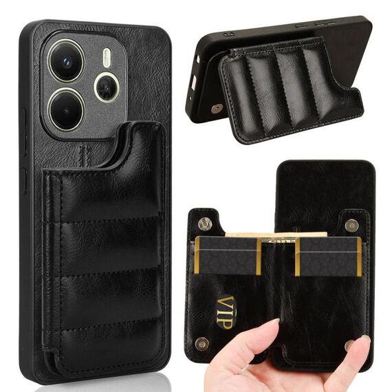 Per Redmi Note 14 4G 163,25 mm Custodia per telefono con motivo a mucca e carta da cucire (nero)