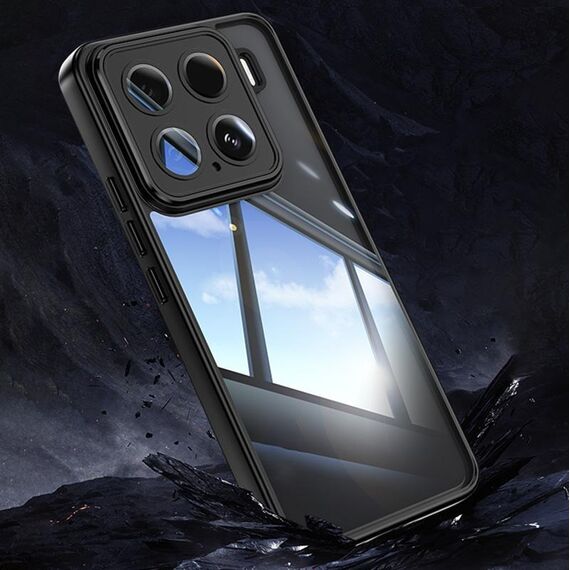 Per Xiaomi 15 Pro Custodia antiurto in TPU ibrida acrilica per telefono (nero)