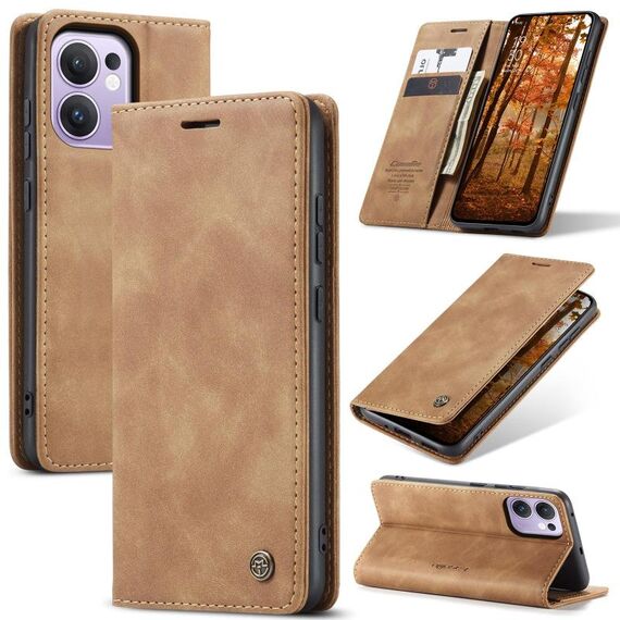 Per OPPO Reno13 F 4G / 5G CaseMe 013 Custodia in pelle con flip orizzontale multifunzionale (marrone)