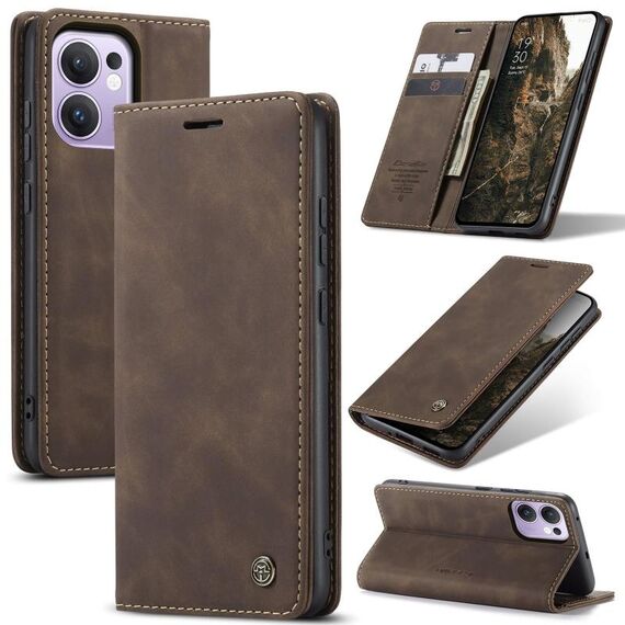 Per OPPO Reno13 F 4G / 5G CaseMe 013 Custodia in pelle con flip orizzontale multifunzionale (caffè)
