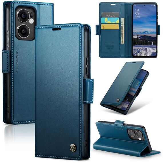 Per OPPO Reno13 F 4G / 5G CaseMe 023 Butterfly Buckle Litchi Texture RFID Anti-theft Custodia per telefono in pelle (blu)