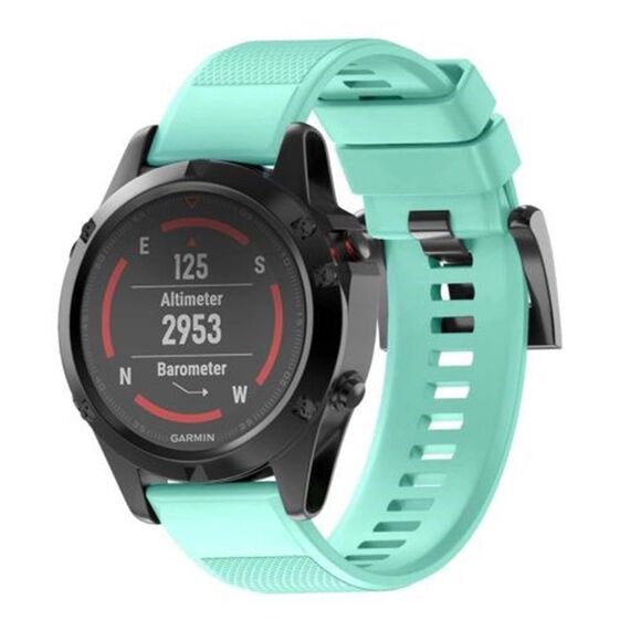 Per Garmin QuickFit 22mm Kalebol Triangle Texture cinturino in silicone per orologio (verde acqua)