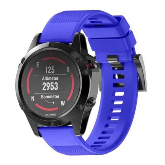 Per Garmin QuickFit 26mm Kalebol Triangle Texture cinturino in silicone per orologio (blu reale)
