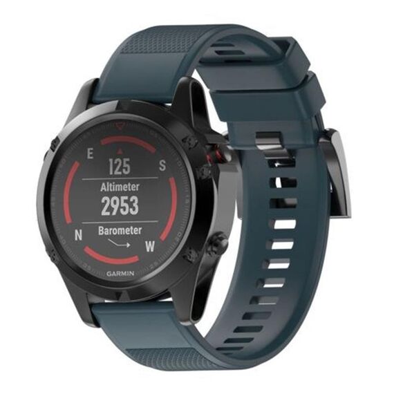 Per Garmin QuickFit 26mm Kalebol Triangle Texture cinturino in silicone per orologio (blu navy)