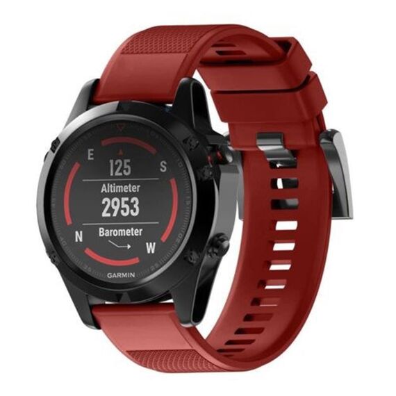 Per Garmin QuickFit 26mm Kalebol Triangle Texture cinturino in silicone per orologio (rosso)