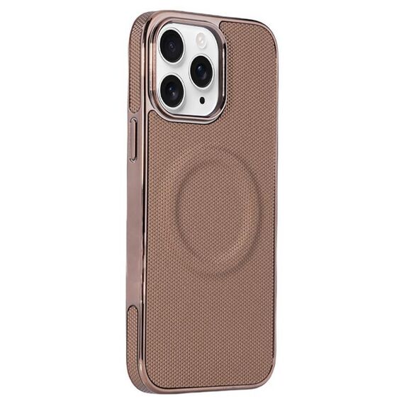 Per iPhone 11 Pro Max Custodia per telefono MagSafe in pelle con adesivo laterale morbido galvanizzato (oro)