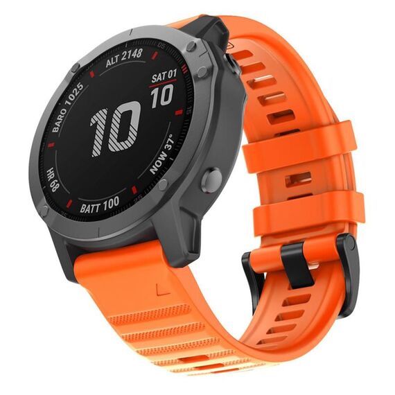 Per Garmin QuickFit 22mm Kalebol Concave Texture Silicone Watch Band (Arancione)