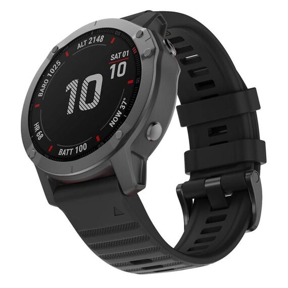 Per Garmin QuickFit 22mm Kalebol Concave Texture cinturino in silicone (nero)