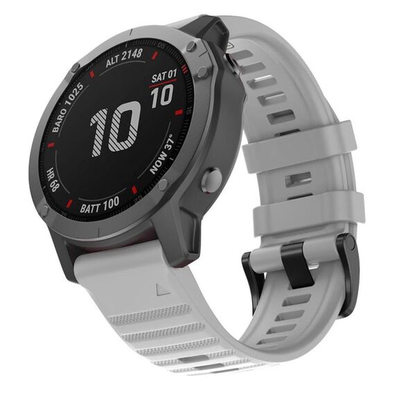 Per Garmin QuickFit 26mm Kalebol Concave Texture Cinturino in silicone (grigio)
